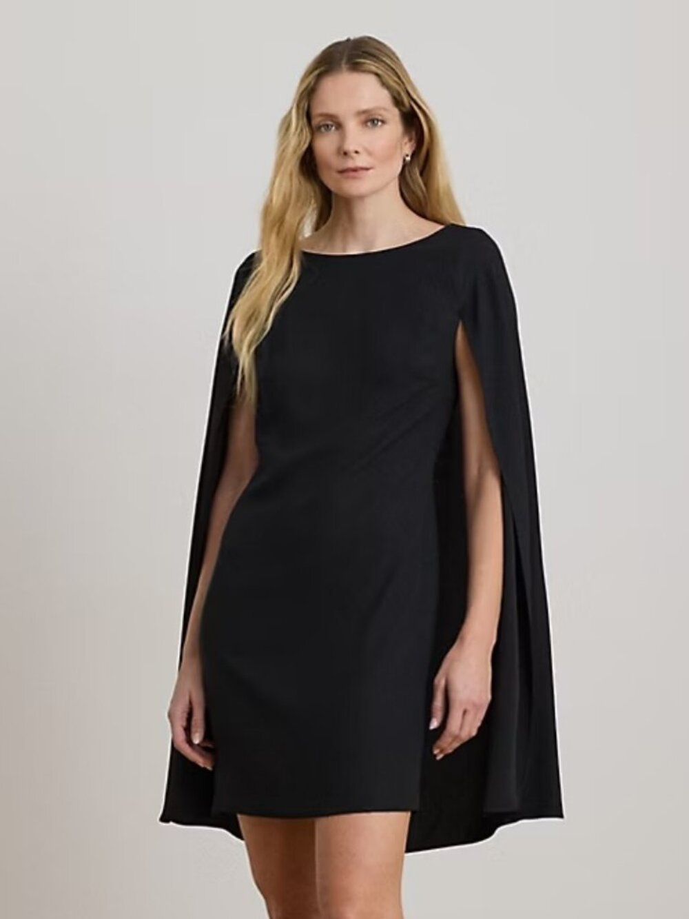 Black cape dress elegent